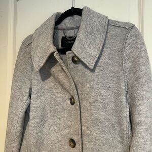 J. Crew Gray Wool-Blend Pea Coat